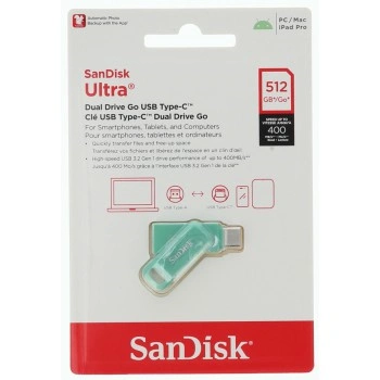 SanDisk Ultra Dual Drive Go USB Type- C, Absinthe zelená 512GB