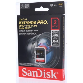 SanDisk Extreme PRO SDXC 2 TB Up to 250 MB/s & 150 MB/s, UHS-I Card