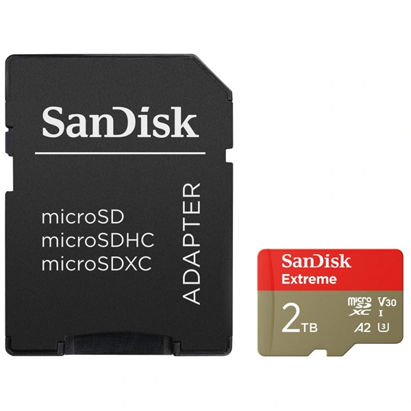 SanDisk Extreme microSDXC 2TB UHS-I Card + Adapter 240MB/s & 140MB/s