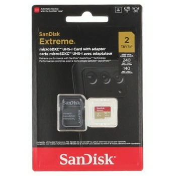 SanDisk Extreme microSDXC 2TB UHS-I Card + Adapter 240MB/s & 140MB/s