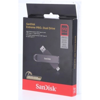 Sandisk Extreme pro Dual Drive 512 GB, Metal Dual Drive,1000/900 MB/s, USB Type C + Type A