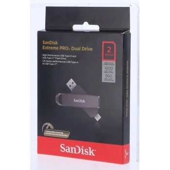 Sandisk Extreme pro Dual Drive 2 TB, Metal Dual Drive,1000/900 MB/s, USB Type C + Type A