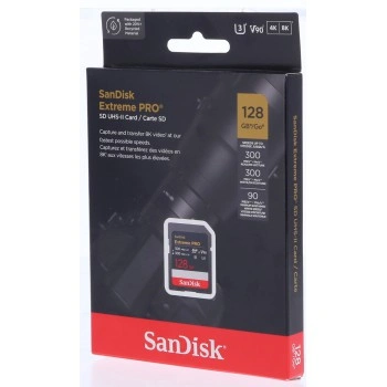 SanDisk Extreme PRO, 128 GB SD UHS-II (V90)
