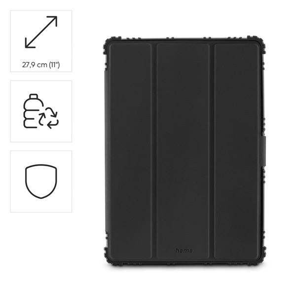Hama Protection, pouzdro pro Samsung Galaxy Tab A11+/A9+ 11", nárazu odolné, černé/průhledné
