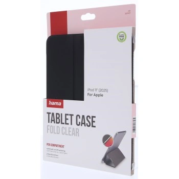 Hama Fold Clear, pouzdro pro Apple iPad 11" (2025)/ 10,9" (2022), s přihrádkou na pero, černé