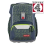 Školní aktovka pro prvňáčky – 4 dílný set, Step by Step BASIS Green Geometric, AGR