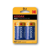 Kodak baterie MAX alkalická, D, 2 ks, blistr