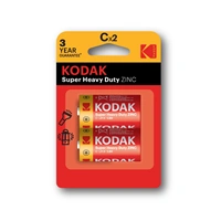 Kodak baterie Heavy Duty zinko-chloridová, C, 2 ks, blistr