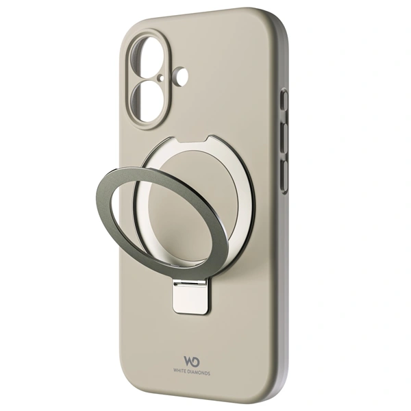 White Diamonds Mag Urban Stand Case, kryt pro Apple iPhone 16, MagSafe kompatibilní, pískový