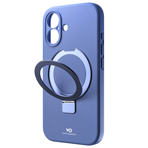 White Diamonds Mag Urban Stand Case, kryt pro Apple iPhone 16, MagSafe kompatibilní, modrý