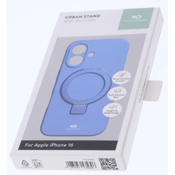 White Diamonds Mag Urban Stand Case, kryt pro Apple iPhone 16, MagSafe kompatibilní, modrý