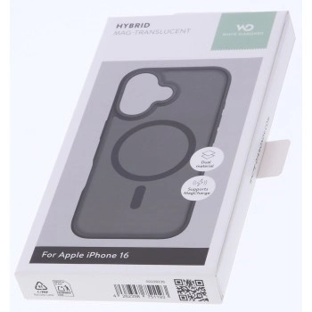 White Diamonds Hybrid Case, kryt pro Apple iPhone 16, magnetický, matný, poloprůhledný černý