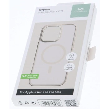 White Diamonds Hybrid Case, kryt pro Apple iPhone 16 Pro Max, magnetický, matný, poloprůhled.pískový