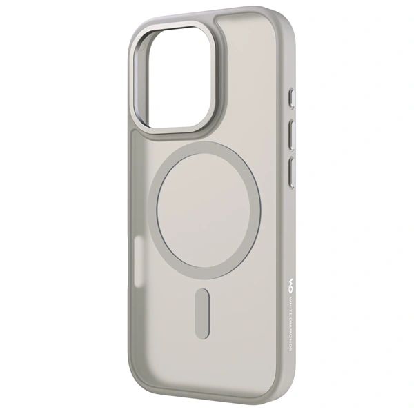 White Diamonds Hybrid Case, kryt pro Apple iPhone 16 Pro, magnetický, matný, poloprůhledný pískový