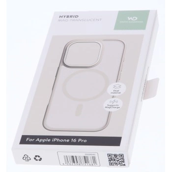 White Diamonds Hybrid Case, kryt pro Apple iPhone 16 Pro, magnetický, matný, poloprůhledný pískový