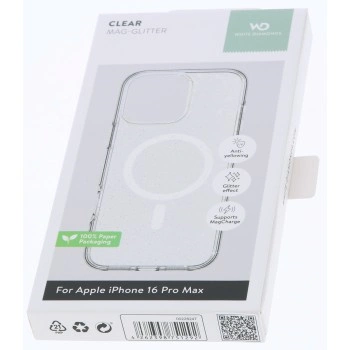 White Diamonds Mag Glitter, kryt pro Apple iPhone 16 Pro Max, magnetický, průhledný s třpytkami