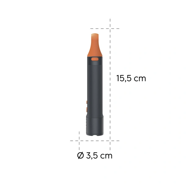 Hama FLX350, LED svítilna, hliníková, 350 lm / 230 m, 4 režimy+SOS, IP44, zoom, karabinka, baterie