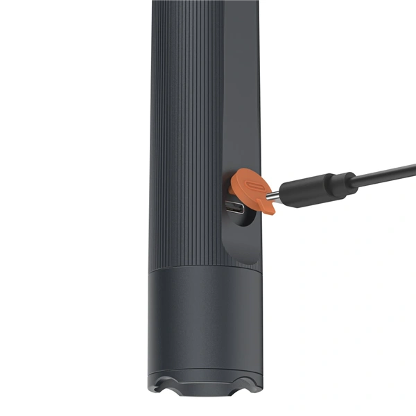 Hama FLX1200-C, LED svítilna, nabíjecí, hliníková, 1200 lm/300 m, 4 režimy+SOS, IP44, zoom,karabinka