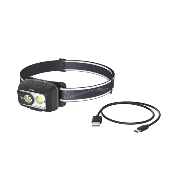 Hama HL500-C, LED čelovka, nabíjecí, svítivost 500 lm, dosvit 110 m, IP44