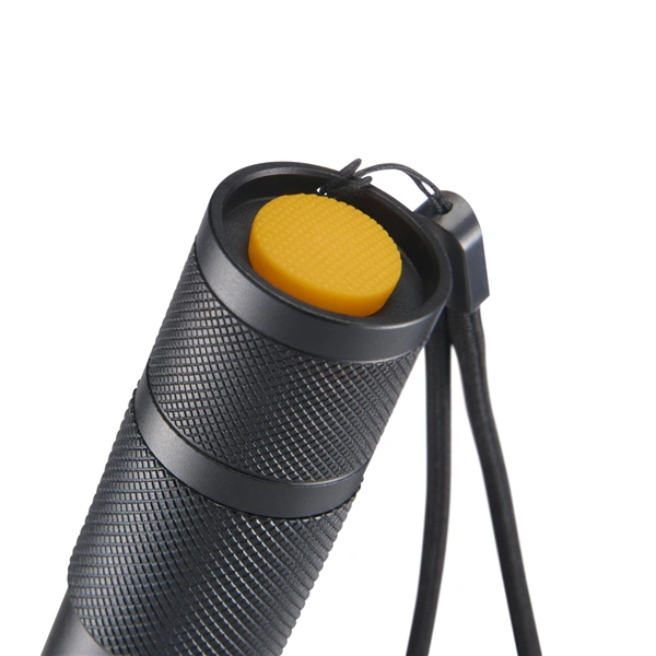 Hama W200, LED svítilna, hliníková, 200 lm / 180 m, 3 režimy, zoom, COB, poutko, baterie