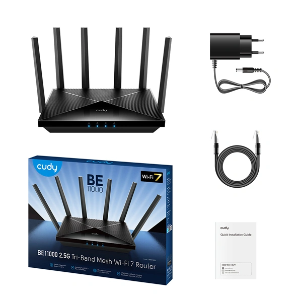 Cudy BE11000 Wi-Fi 7 Tri-Band Mesh 2.5G router (WR11000)