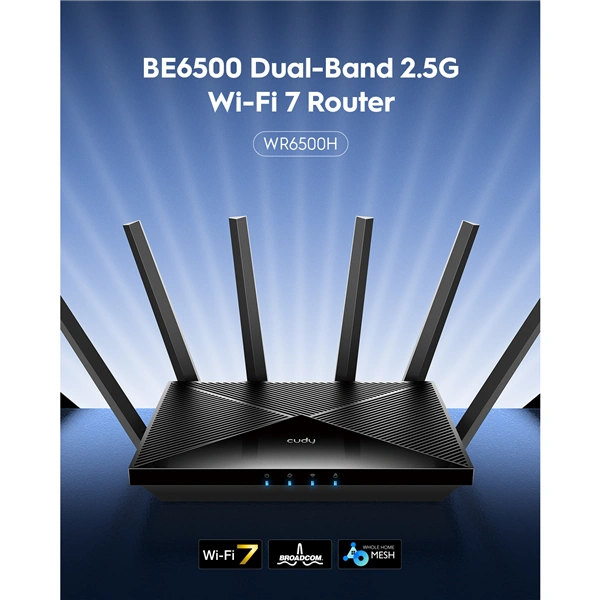 Cudy BE6500 Wi-Fi 7 Mesh 2.5G router (WR6500H)