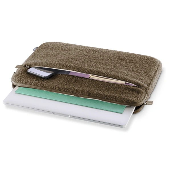 Hama Cozy, obal na notebook, 14,1-15,6" (36-40 cm), chlupatý, přední kapsa, hnědý