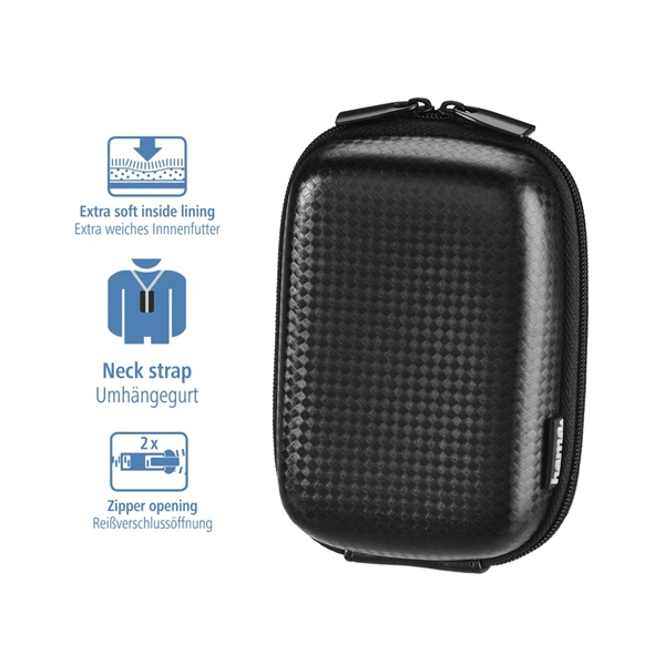 Hama Hardcase Carbon Style 60 L, pouzdro na fotoaparát, černé