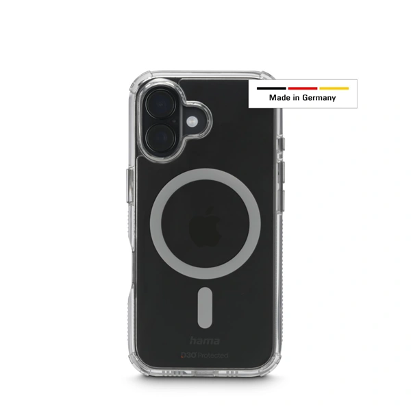 Hama Extreme Protect, kryt pro Apple iPhone 17, magnetický, D3O®, nežloutne, průhledný
