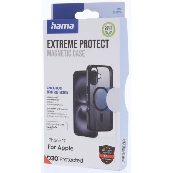 Hama Extreme Protect, kryt pro Apple iPhone 17, magnetický, D3O®, černý