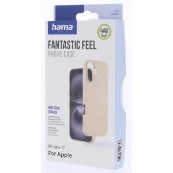 Hama Fantastic Feel, kryt pro Apple iPhone 17, hebký povrch, béžový