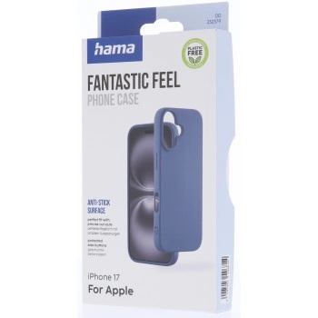 Hama Fantastic Feel, kryt pro Apple iPhone 17, hebký povrch, modrý