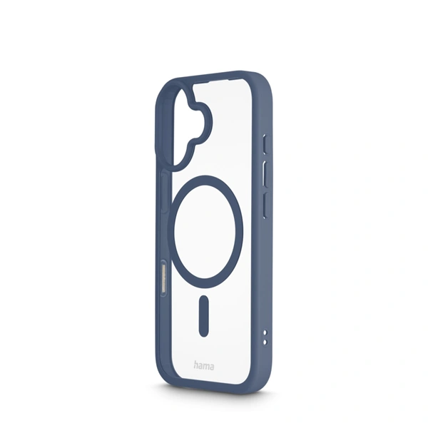 Hama Frame Protect, kryt pro Apple iPhone 17, magnetický, průhledný/modrý