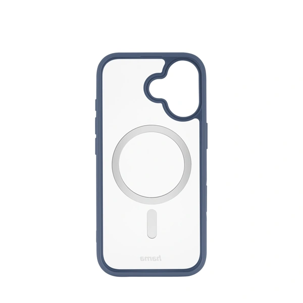 Hama Frame Protect, kryt pro Apple iPhone 17, magnetický, průhledný/modrý