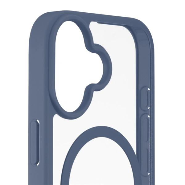 Hama Frame Protect, kryt pro Apple iPhone 17, magnetický, průhledný/modrý