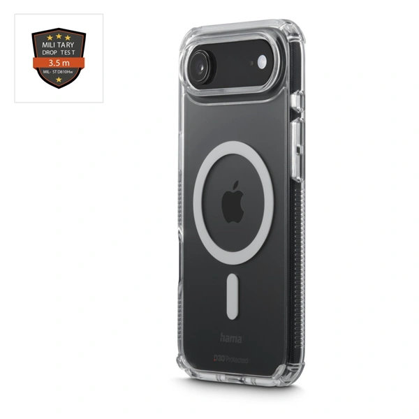Hama Extreme Protect, kryt pro Apple iPhone Air, magnetický, D3O®, nežloutne, průhledný