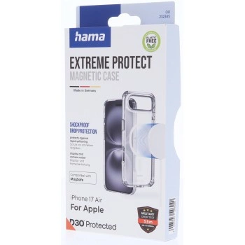 Hama Extreme Protect, kryt pro Apple iPhone Air, magnetický, D3O®, nežloutne, průhledný