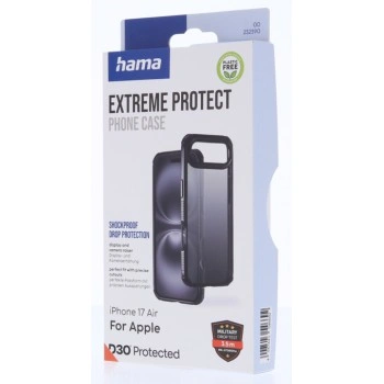 Hama Extreme Protect, kryt pro Apple iPhone Air, materiál D3O®, průhledný černý