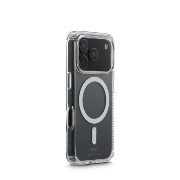 Hama Extreme Protect, kryt pro Apple iPhone 17 Pro, magnetický, D3O®, nežloutne, průhledný