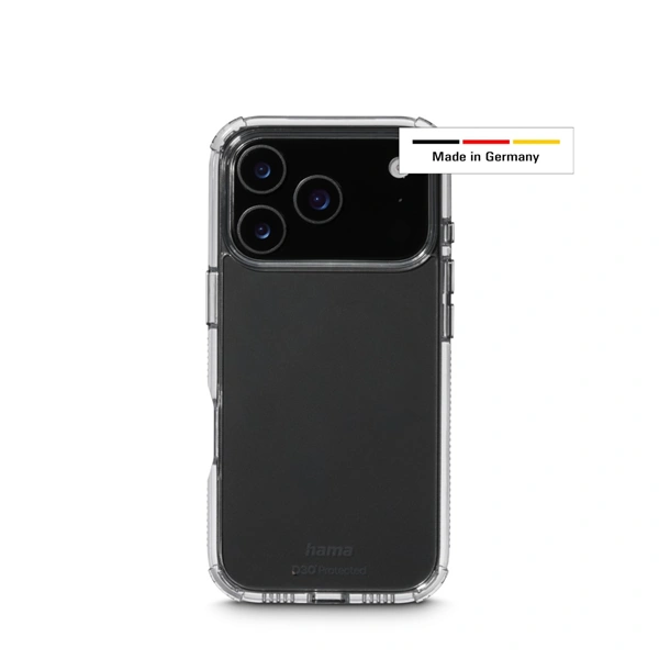 Hama Extreme Protect, kryt pro Apple iPhone 17 Pro, materiál D3O®, nežloutne, průhledný