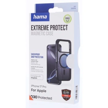 Hama Extreme Protect, kryt pro Apple iPhone 17 Pro, magnetický, D3O®, černý