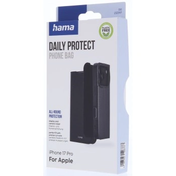 Hama Daily Protect, pouzdro-knížka pro Apple iPhone 17 Pro, funkce stojanu, černé