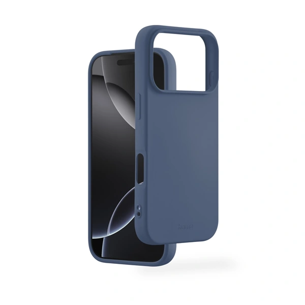 Hama Fantastic Feel, kryt pro Apple iPhone 17 Pro, hebký povrch, modrý