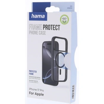 Hama Frame Protect, kryt pro Apple iPhone 17 Pro, magnetický, průhledný/černý 