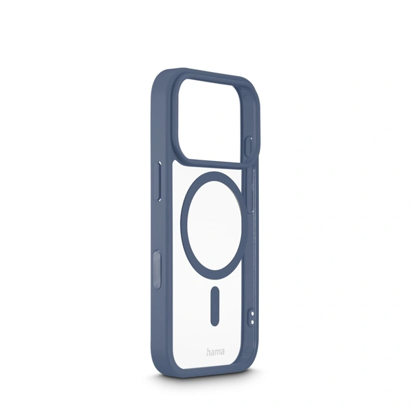 Hama Frame Protect, kryt pro Apple iPhone 17 Pro, magnetický, průhledný/modrý