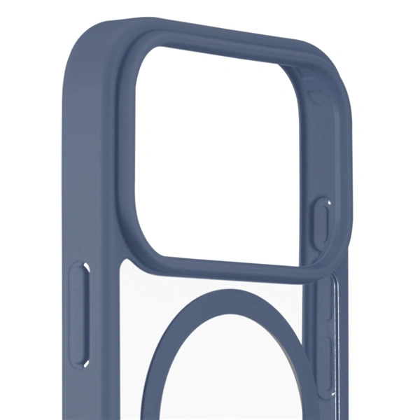 Hama Frame Protect, kryt pro Apple iPhone 17 Pro, magnetický, průhledný/modrý