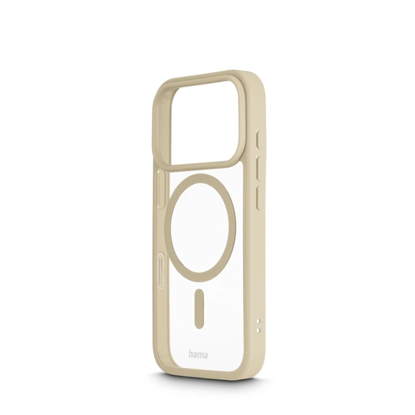 Hama Frame Protect, kryt pro Apple iPhone 17 Pro, magnetický, průhledný/béžový