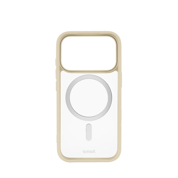 Hama Frame Protect, kryt pro Apple iPhone 17 Pro, magnetický, průhledný/béžový