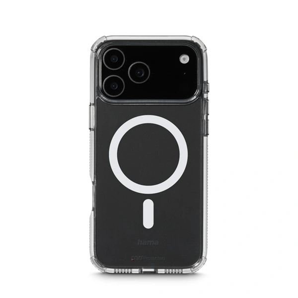 Hama Extreme Protect, kryt pro Apple iPhone 17 Pro Max, magnetický, D3O®, nežloutne, průhledný