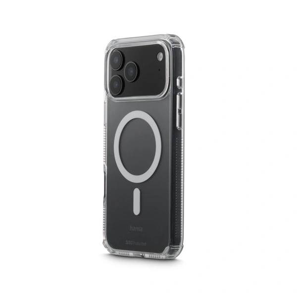 Hama Extreme Protect, kryt pro Apple iPhone 17 Pro Max, magnetický, D3O®, nežloutne, průhledný
